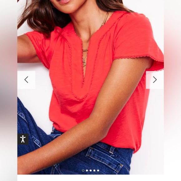 Boden Tops - Boden Women's Jam Red Ava Top -NWT - size 10
